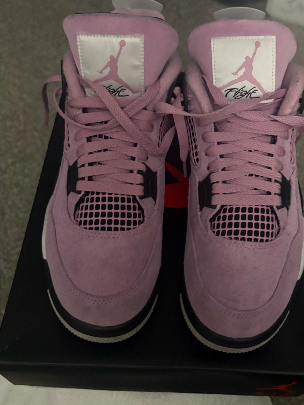 Nike Air Jordan 4 Lavender Suede Sneakers